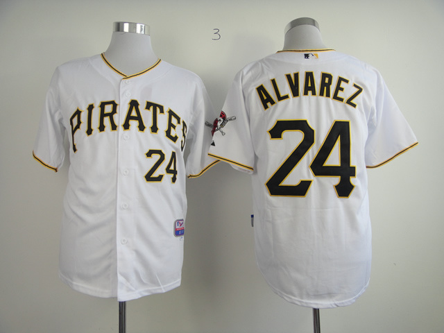 Men Pittsburgh Pirates 24 Alvarez White MLB Jerseys